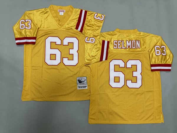 Men's #63 Lee Roy Selmon Tampa Bay Buccaneers Yellow Jersey