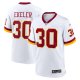 Men's #30 Austin Ekeler Washington Commanders Nike Game Super Bowl Era White Jersey