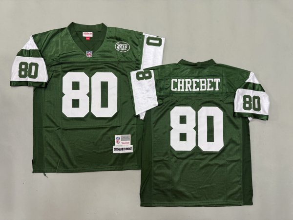 Men's New York Jets #80 Wayne Chrebet Green Jersey