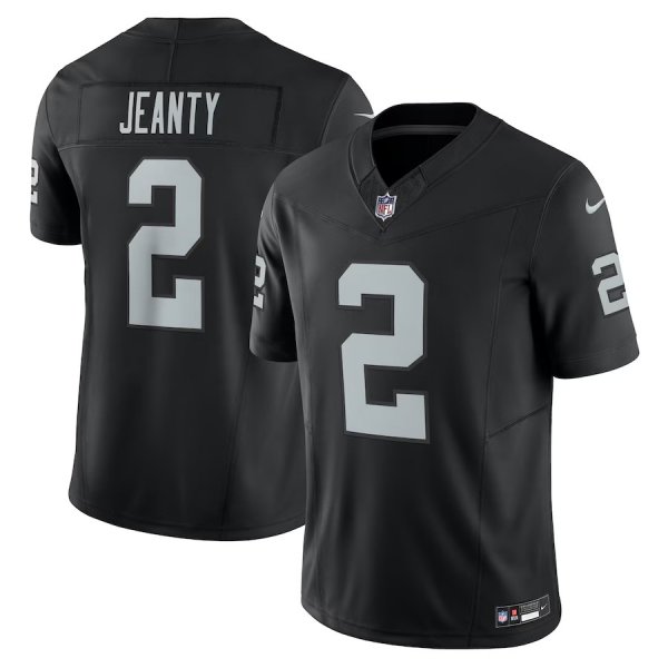 Men's Las Vegas Raiders #2 Ashton Jeanty Nike Black Team Limited Jersey