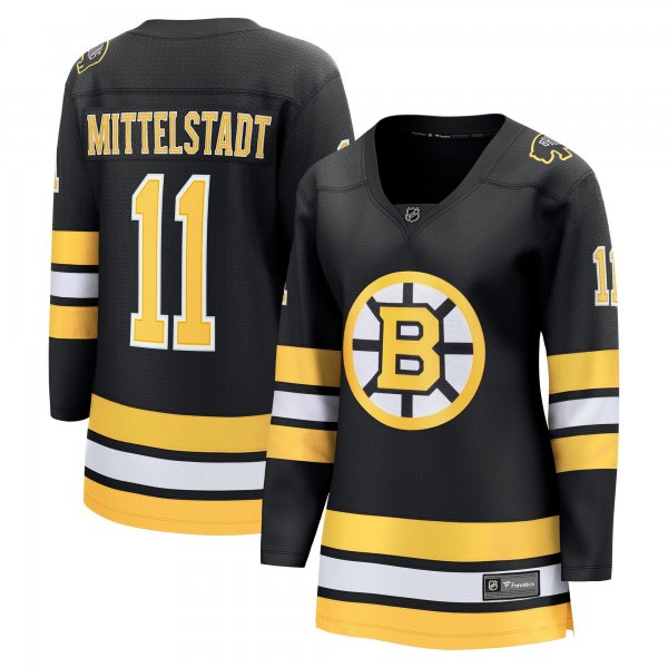 Women's Boston Bruins #11 Casey Mittelstadt Black Home Breakaway Player Jersey
