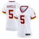 Women's #5 Jayden Daniels Washington Commanders Nike Game Super Bowl Era White Jersey