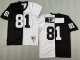Men's Las Vegas Raiders #81 Tim Brown Split Black & White Mitchell & Ness Jersey