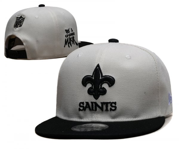 New Orleans Saints Off White and Black Cap