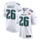 Men's Philadelphia Eagles #26 Saquon Barkley Nike Tundra White Super Bowl LIX Fashion Game Stitched Jersey