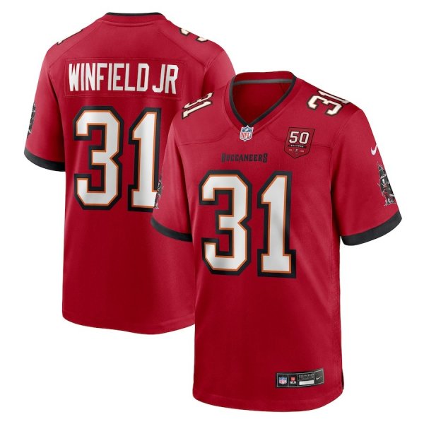 Men's Tampa Bay Buccaneers #31 Antoine Winfield Jr. Nike Red 50th Anniversary Game Jersey