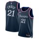 Men's Unisex Philadelphia 76ers #21 Joel Embiid Nike Navy 2025/26 Swingman City Edition Jersey