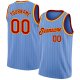 Men's Custom Light Blue Red Pinstripe Red-Gold Authentic Basketball Jersey