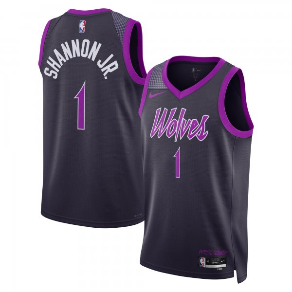 Men's Unisex Minnesota Timberwolves #1 Terrence Shannon Jr. Nike Purple 2025/26 Swingman City Edition Jersey
