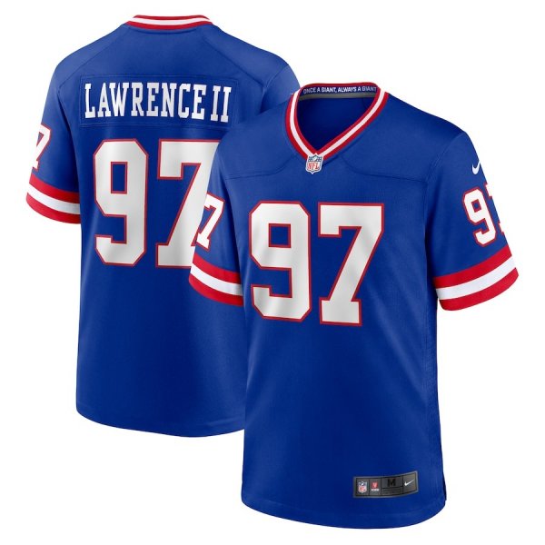 Men's New York Giants #97 Dexter Lawrence Nike Royal Alternate Game Jersey