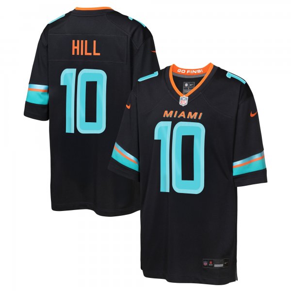 Youth #10 Tyreek Hill Miami Dolphins Nike2025 Rivalries Collection Game Pitch Blue Jersey