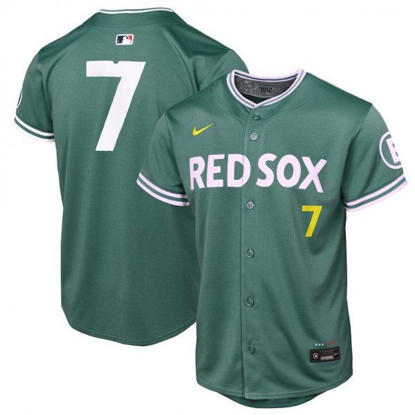 Youth Boston Red Sox #7 Masataka Yoshida Nike Green 2025 City Connect Player Jersey