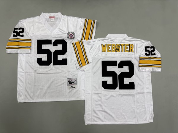Men's Pittsburgh Steelers #52 Mike Webster White Jersey