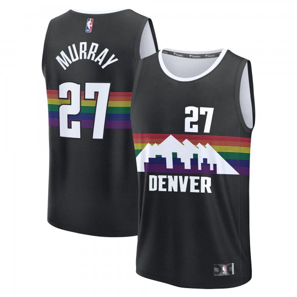 Men's Denver Nuggets #27 Jamal Murray Fanatics Black 2025/26 City Edition Fast Break Jersey