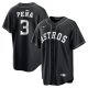 Men's Houston Astros #3 Jeremy Pena Nike Black Lights Out Replica Player Jersey