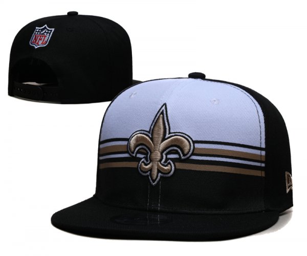 New Orleans Saints White and Black Cap