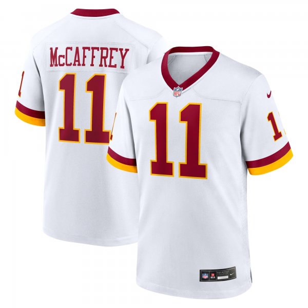 Men's #11 Luke McCaffrey Washington Commanders Nike Game Super Bowl Era White Jersey