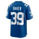 Men's Indianapolis Colts Darrell Baker Jr Nike  Royal Team Game Jersey