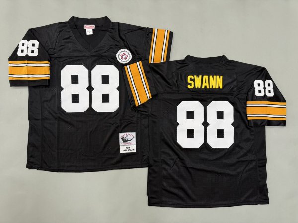 Men's Pittsburgh Steelers #88 Lynn Swann Black Jersey