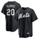 Men's New York Mets #20 Pete Alonso Nike Black Lights Out Replica Player Jersey