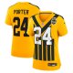 Women's Pittsburgh Steelers #24 Joey Porter Jr. Nike Gold Alternate 1933 Throwback Game Jersey