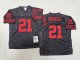Men's #21 Deion Sanders San Francisco 49ers Black Jersey