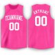 Men's Custom Pink White Round Neck Basketball Jersey