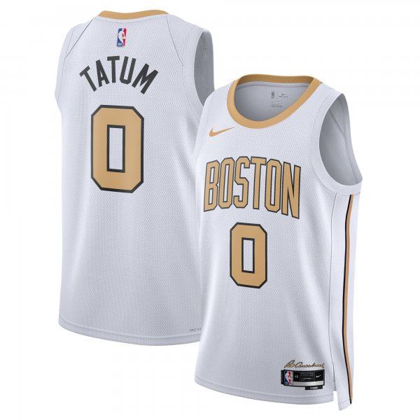 Men's Unisex Boston Celtics #0 Jayson Tatum Nike White 2025/26 Swingman City Edition Jersey