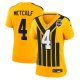 Women's Pittsburgh Steelers #4 DK Metcalf Nike Gold Alternate 1933 Throwback Game Jersey