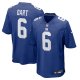 Men's New York Giants #6 Jaxson Dart Nike 2025 NFL Draft First Round Pick Game Royal Jersey